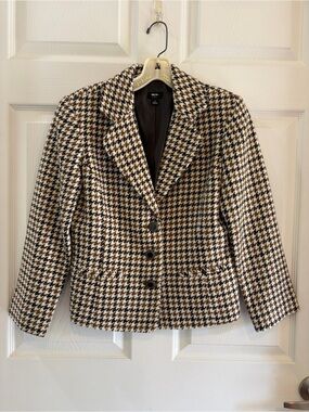 Mossimo Supply Co. Brown & Black Houndstooth Blazer